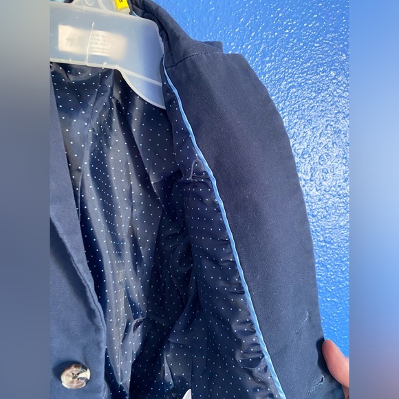 H&M Toodler Boys Casual Cotton Blazer. Button Up W/Polka Dot Lining. Navy 3-4YRS - Picture 4 of 12